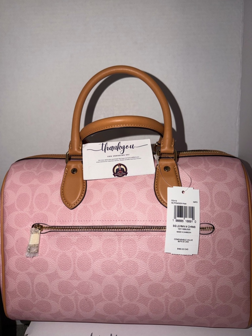 NWT 2026 Coach Powder Pink Large Rowan SAMEDAY SHIP CEA19 - Picture 3 of 5
